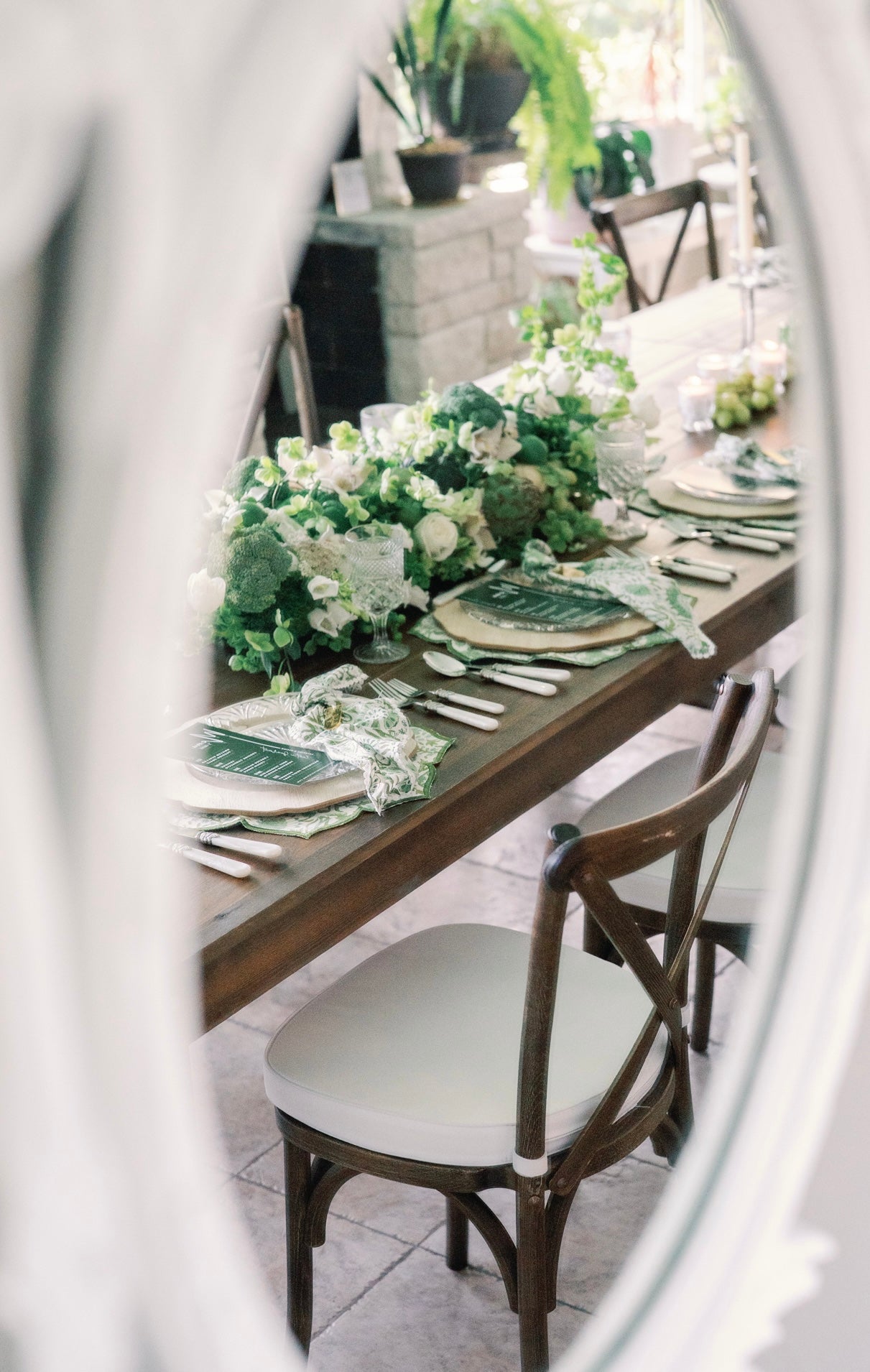 Cotton Print Napkin With Pom-Pom Border