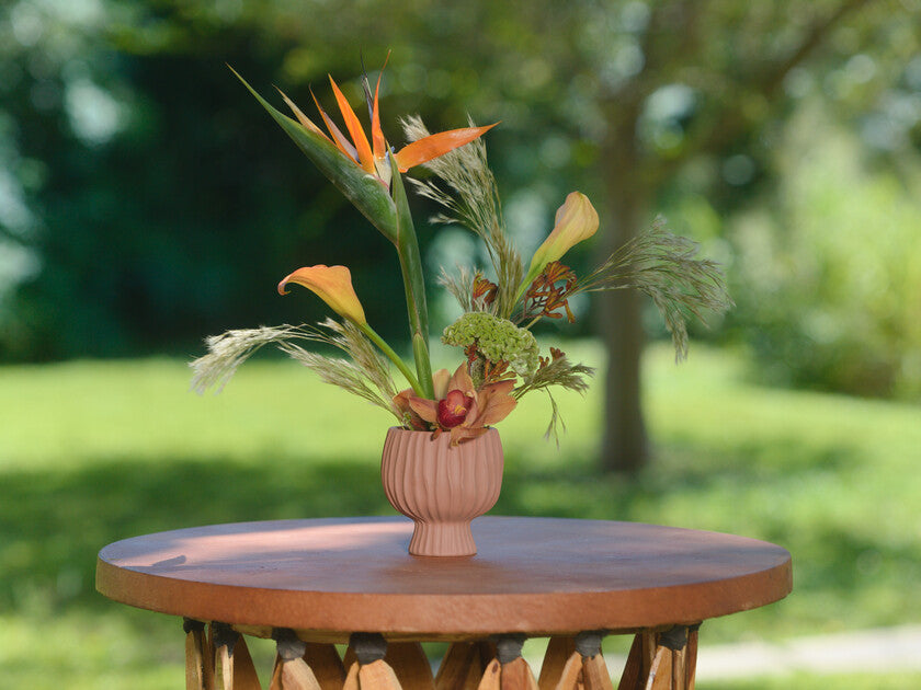Leather Top Wood Cocktail Table
