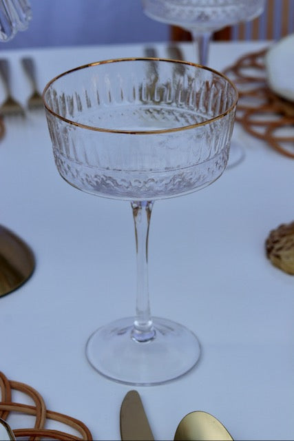 Vintage-Inspired Crystal Coupe Glass