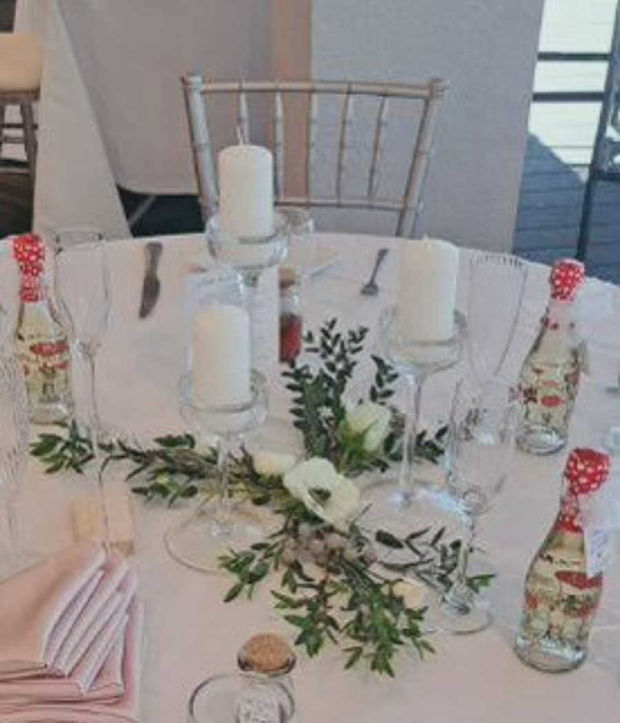 Stemmed Clear Glass Candle Holders