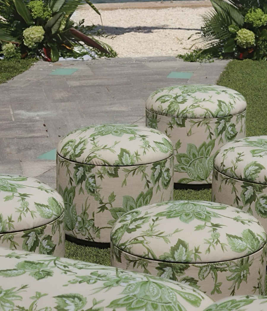 Botanical Ottomans
