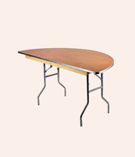 60" Half Moon Folding Table