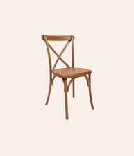 Cross-Back Wood Chair