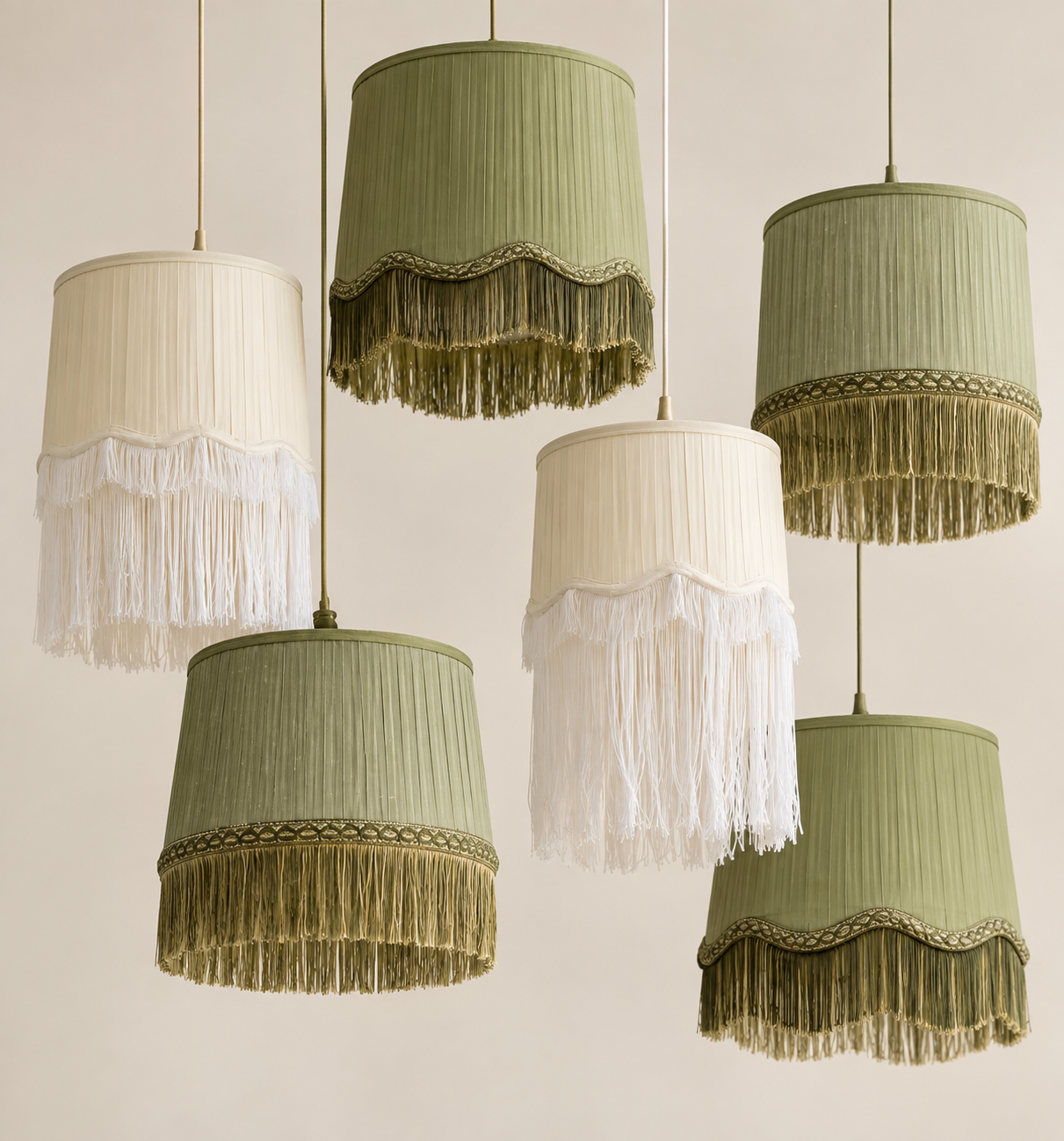Assorted Vintage Fringe Lampshades