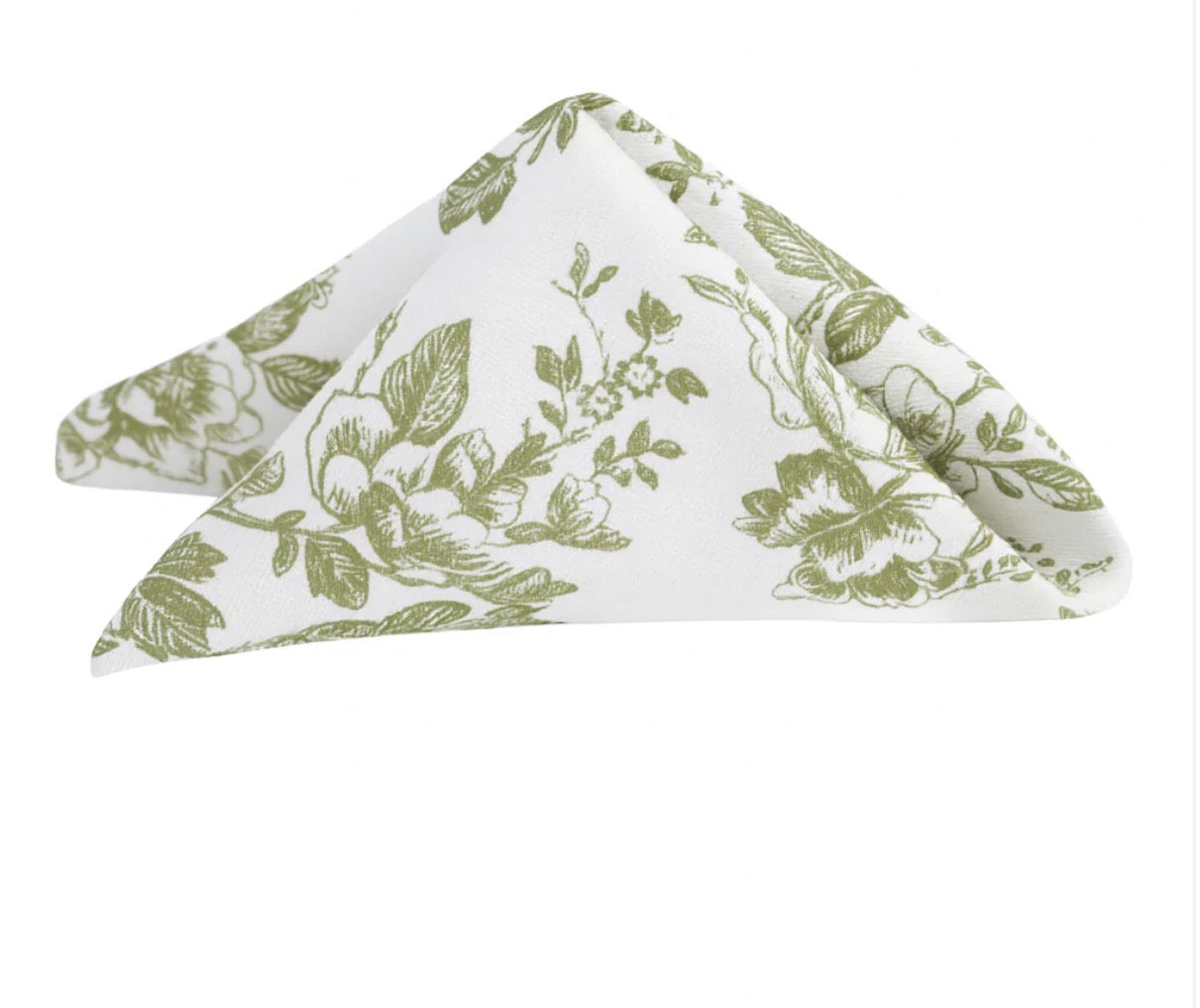 Olive Green French Toile Napkin