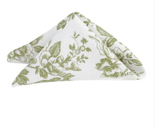 Olive Green French Toile Napkin