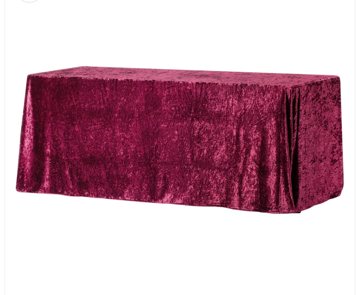 90x156 Rectangular Burgundy Deep Velvet Tablecloth