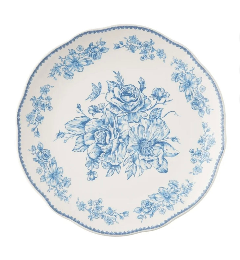 Sophia Blue Scalloped - 3 Piece Place Setting