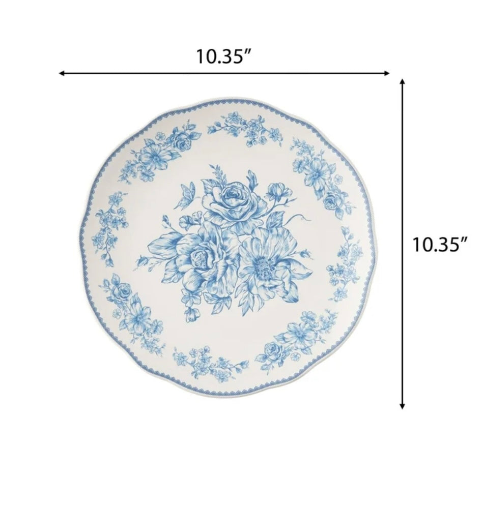Sophia Blue Scalloped - 3 Piece Place Setting