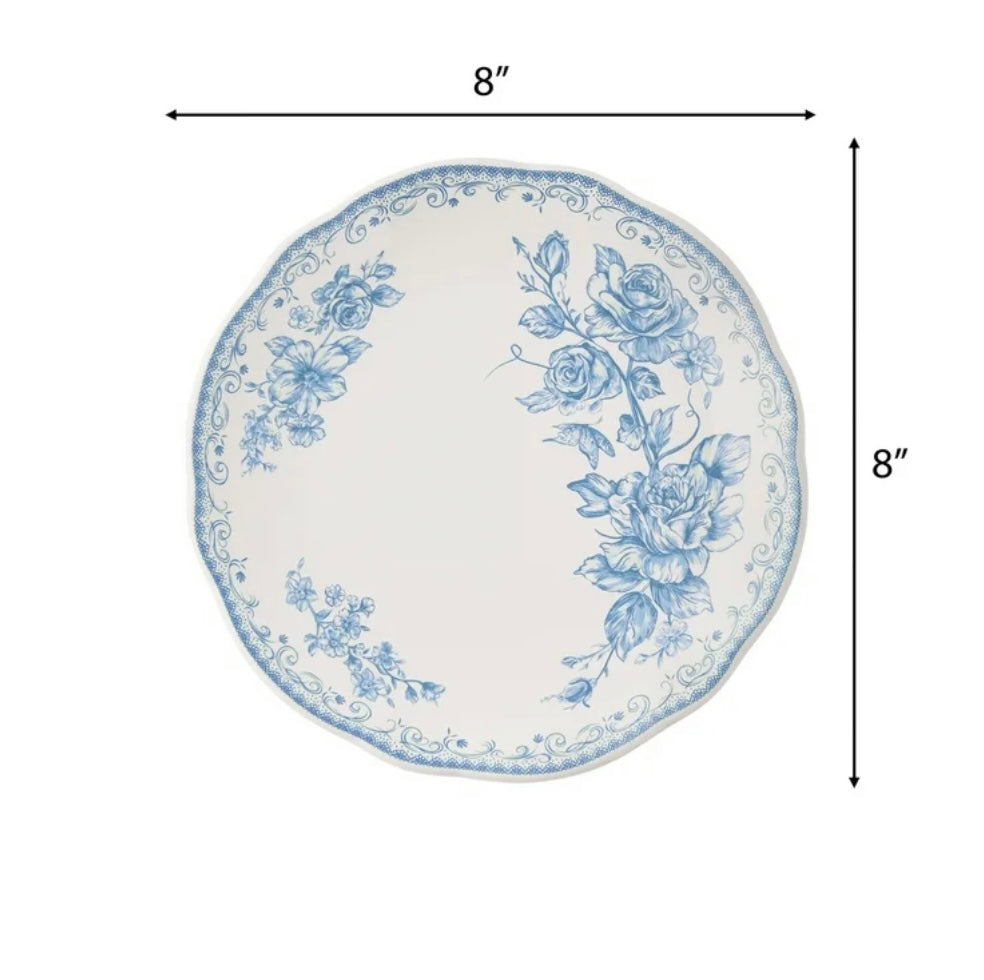 Sophia Blue Scalloped - 3 Piece Place Setting