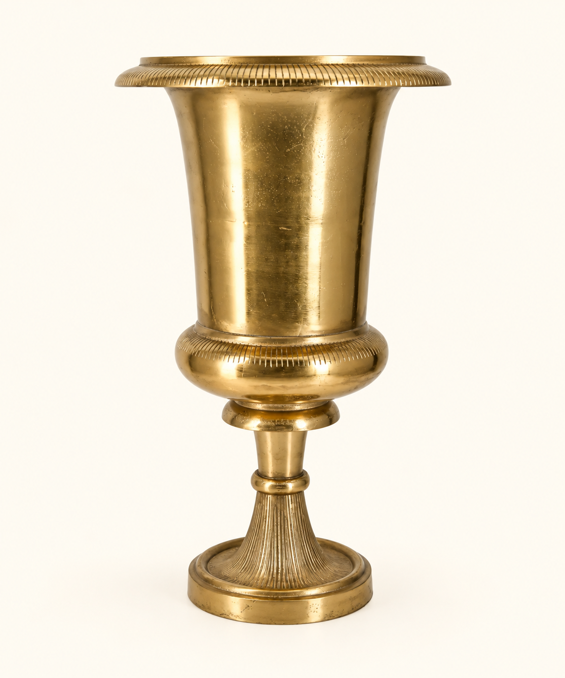 Brass Trumpet Urn Vase