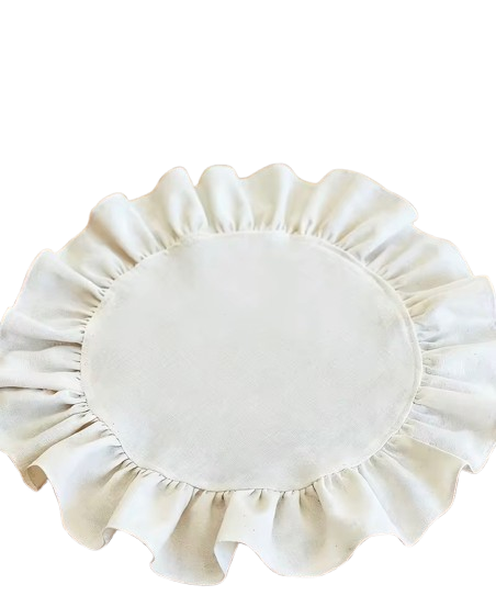 Ruffled Solid Fabric Charger
