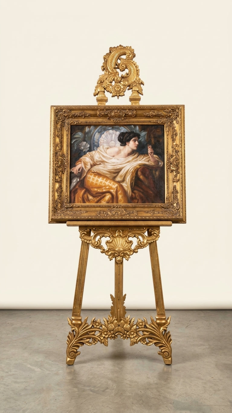 Gilded Easel with Classical Framed Painting