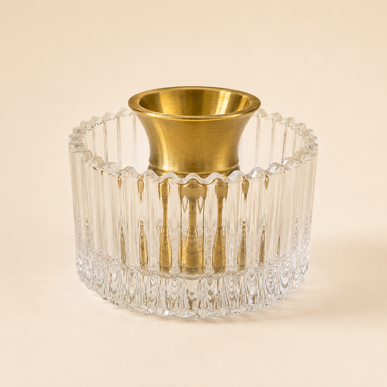 Gold & Crystal Candleholder