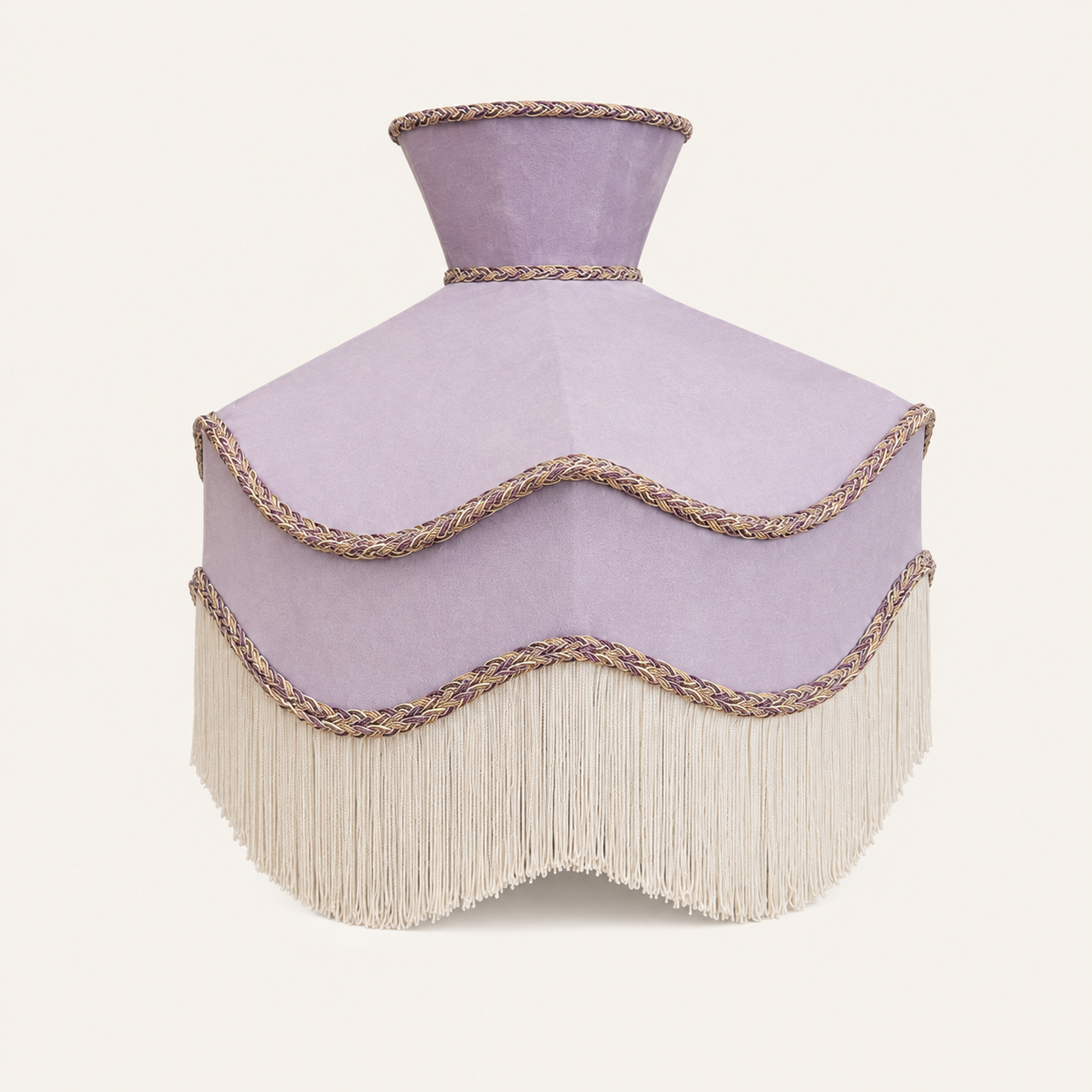 Lavender Fringe Hanging Lamp Shade Chandelier