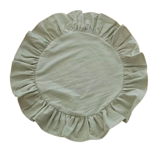 Ruffled Solid Fabric Charger