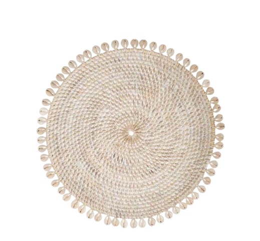 Woven Shell-Trim Placemat