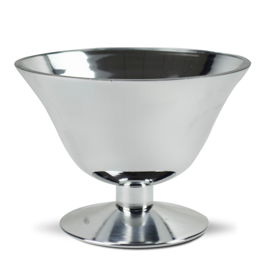 8" Silver Footed Bowls Ceramic