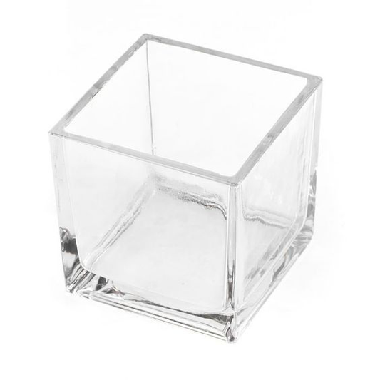 Clear Square Vases 4"